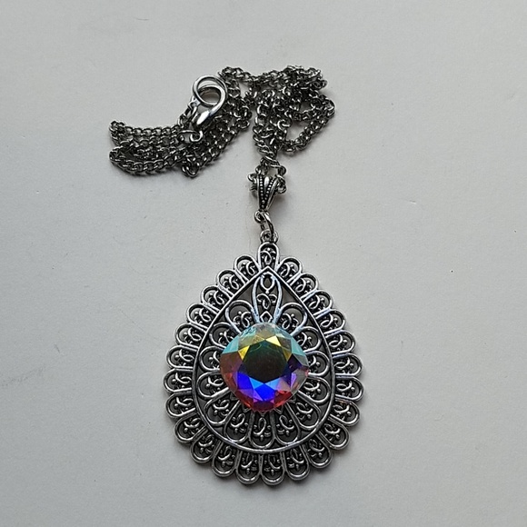 GASOLINE GLAMOUR Jewelry - GYPSY MEDALLION drop OPAL XL stone necklace new GASOLINE GLAMOUR Jewelry - GYPSY MEDALLION drop OPAL XL stone necklace new